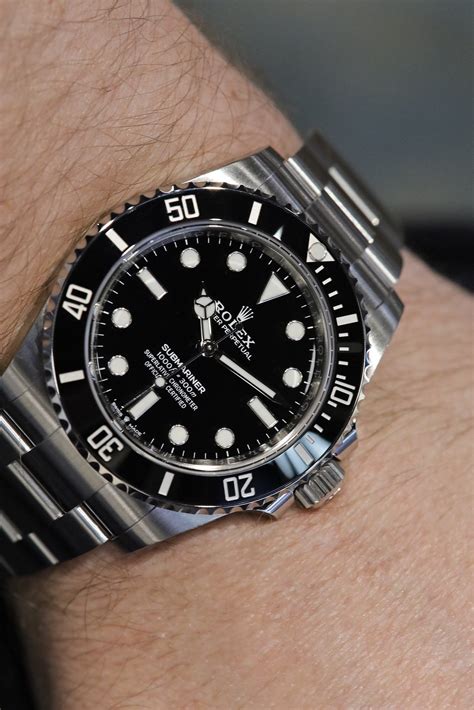 new rolex submariner on wrist|Rolex Submariner 124060 values falling.